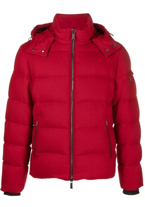 Moorer detachable-hood padded jacket - Red