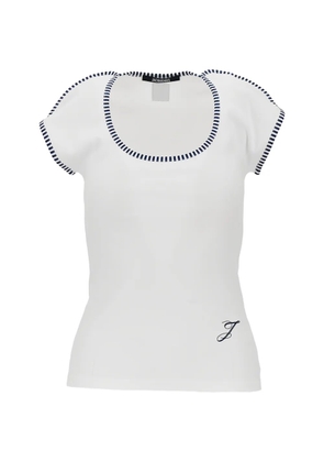 Jacquemus Espiral striped-trim T-shirt - White