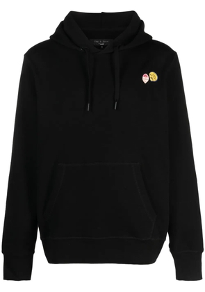 rag & bone Apple drawstring cotton hoodie - Black