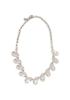 Kenneth Jay Lane Vintage embellished chain necklace - Silver