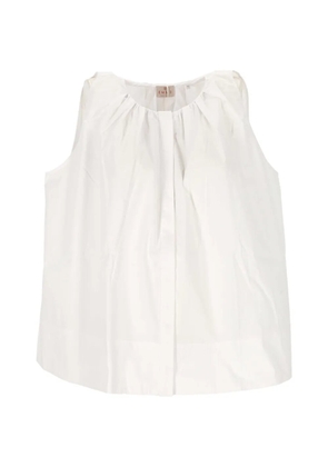 Marella pleated sleeveless top - White