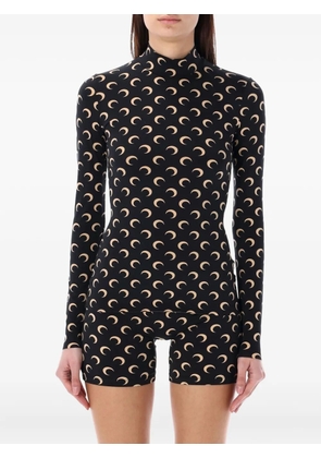 Marine Serre moon-print long-sleeve top - Black