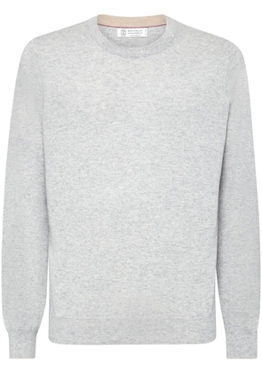 Brunello Cucinelli cashmere crew-neck jumper - Grey