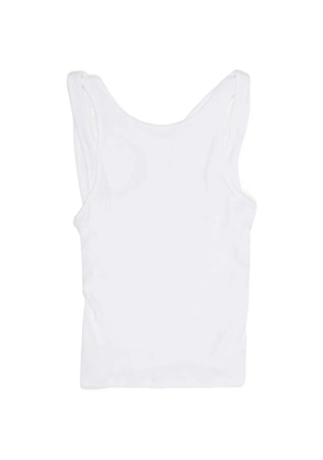 Bimba y Lola cut-out ribbed top - White