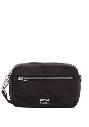 Bimba y Lola logo-plaque crossbody bag - Brown