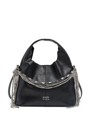 Bimba y Lola small rhinestone-embellished tote bag - Black