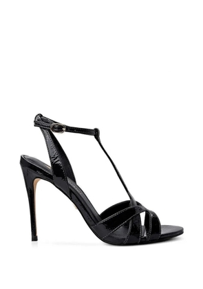 CARRANO patent-effect T-bar sandals - Black