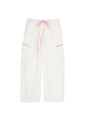 Bimba y Lola contrast-stitch cargo pants - White