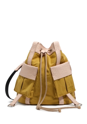 Bimba y Lola small grained-leather bucket bag - Yellow