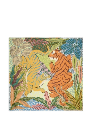 Bimba y Lola Wild tiger-print scarf - Green