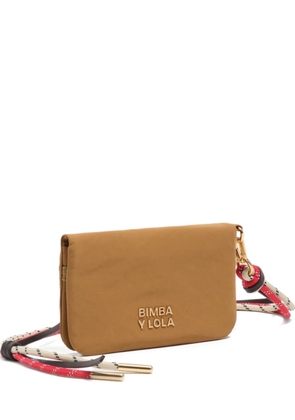 Bimba y Lola logo-plaque rope-strap wallet - Neutrals