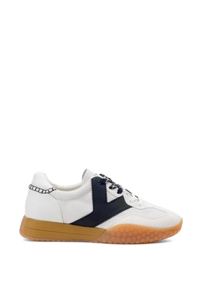KEH NOO contrast-panel whipstitch-detail sneakers - White
