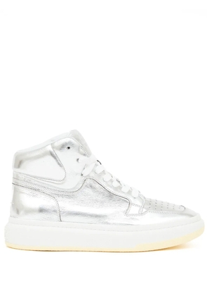 MM6 Maison Margiela lace-up high-top sneakers - Silver