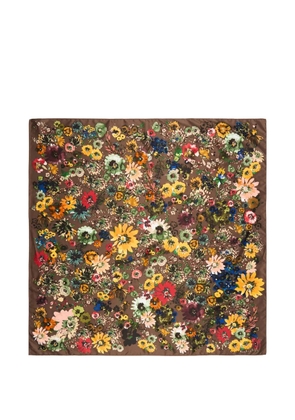 Bimba y Lola floral-print scarf - Brown