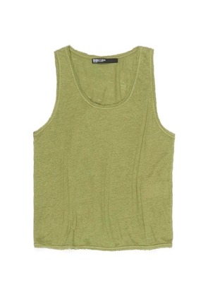 Bimba y Lola raw-cut slub-texture top - Green