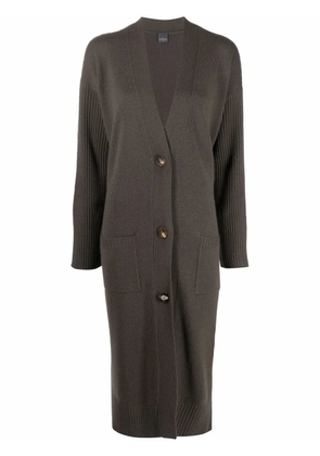 Lorena Antoniazzi ribbed-sleeve cashmere cardi-coat - Green