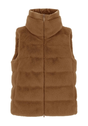 Herno high-neck quilted gilet - Brown