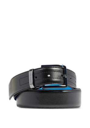 PIQUADRO prong-buckle leather belt - Black