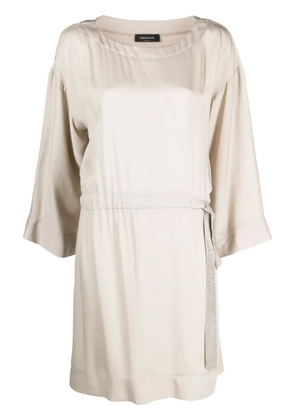 Fabiana Filippi elasticated-waist minidress - Neutrals