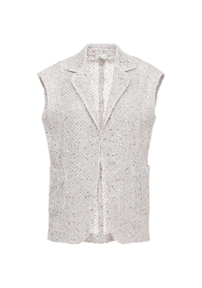 PANICALE sequin-embellished sleeveless jacket - Grey
