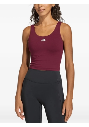 adidas 3-Stripes Studio All Me logo-print tank top - Red