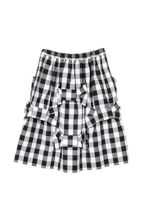 Comme Des Garçons Girl gingham-check bow-detailed skirt - White