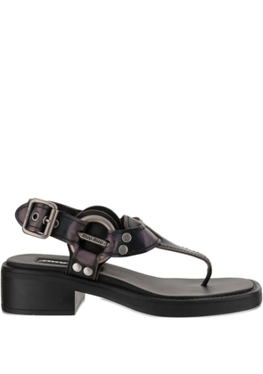 Miu Miu leather sandals - Black