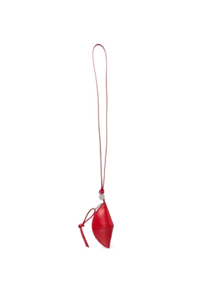 Jil Sander Curve leather pouch - Red