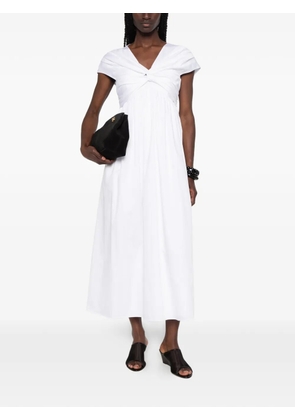 TOVE Rafelle twisted- detail midi dress - White