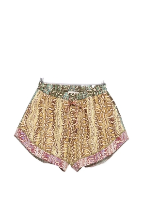 ALEMAIS Varna snake-print shorts - Yellow