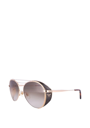 MCM double-bridge pilot-frame sunglasses - Gold