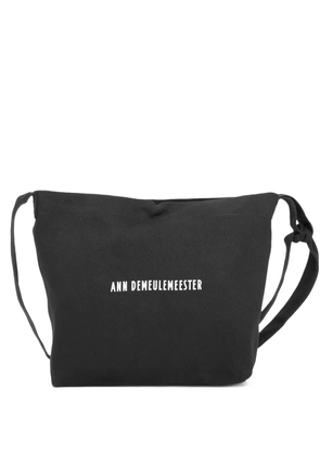 Ann Demeulemeester medium cotton shoulder bag - Black