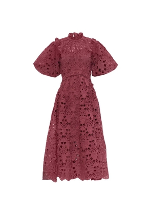 AllSaints Odette broderie-anglaise midi dress - Pink