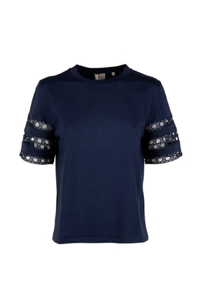 Marella guipure-lace-insert T-shirt - Blue