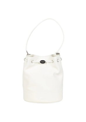 Zanellato pebbled-leather drawstring bucket bag - White