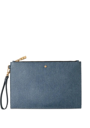 Borbonese O.P.T. coated canvas pouch - Blue