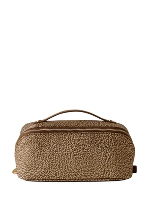Borbonese O.P. print clutch bag - Brown