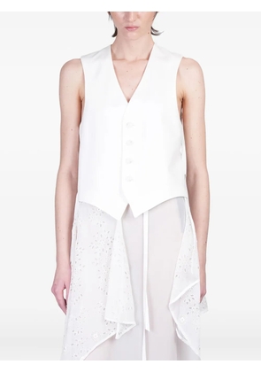 Ann Demeulemeester v-neck waistcoat - White