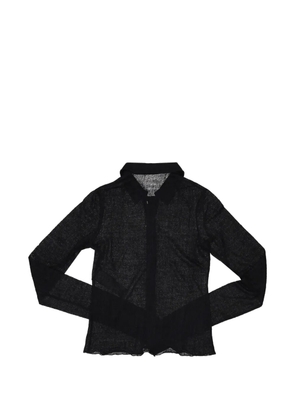 Ann Demeulemeester jacquard slim fit jersey shirt - Black