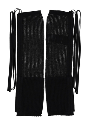 Ann Demeulemeester ribbed leg warmers - Black