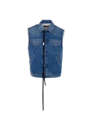 Ann Demeulemeester button closure sleeveless gilet - Blue