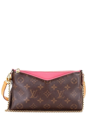 Louis Vuitton Pre-Owned Pallas Monogram Canvas with Leather clutch bag - Brown