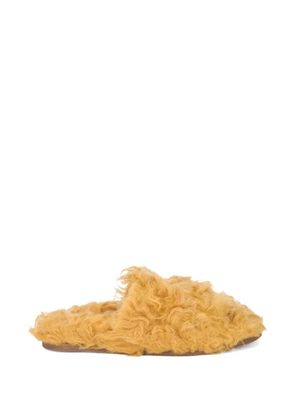 Valentino Garavani furry-effect mules - Yellow