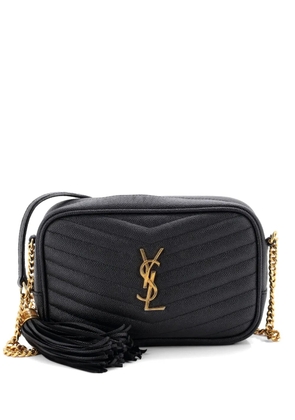 Saint Laurent Pre-Owned Lou Camera Bag Matelasse Chevron Leather Mini crossbody bag - Black