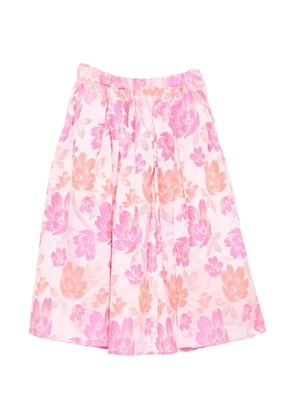 Comme Des Garçons Comme Des Garçons floral-print midi skirt - Pink
