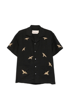 Baziszt bird-embroidered shirt - Black
