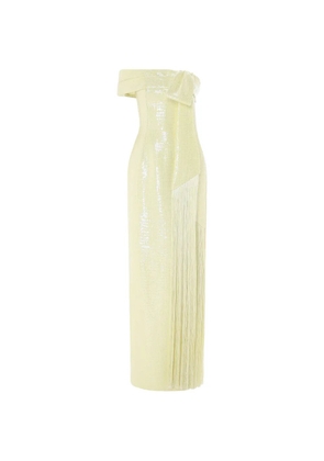 Rami Al Ali strapless sequin-embellished tubino maxi gown - Yellow