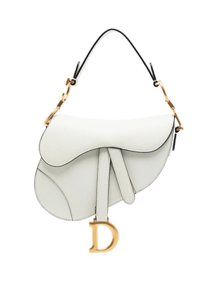 Christian Dior Pre-Owned 2020 Mini Grained Calfskin Saddle Bag satchel - White