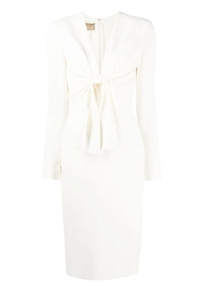 Elie Saab crêpe midi dress - White