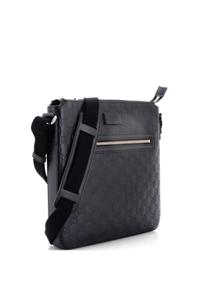 Gucci Pre-Owned Signature Zip Messenger Bag Guccissima Leather Medium crossbody bag - Black